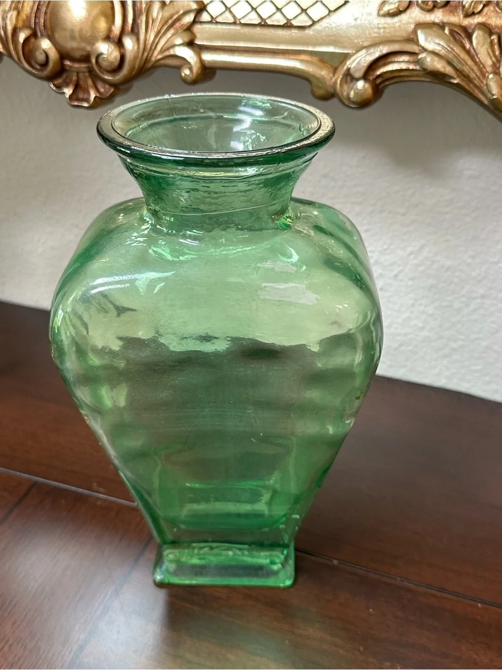 Green Glass Decorative Vase - Home Accents